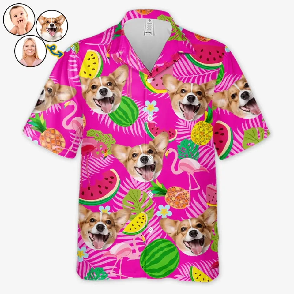 Loveyoufancy Custom Photo This Summer Is More Special And Stylish - Dog & Cat Personalized Custom Unisex Tropical Hawaiian Aloha Shirt - Summer Vacation Gift, Gift For Pet Owners, Pet Lovers