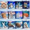 Snow Animals DIY Diamond Painting Greeting Cards with Envelopes