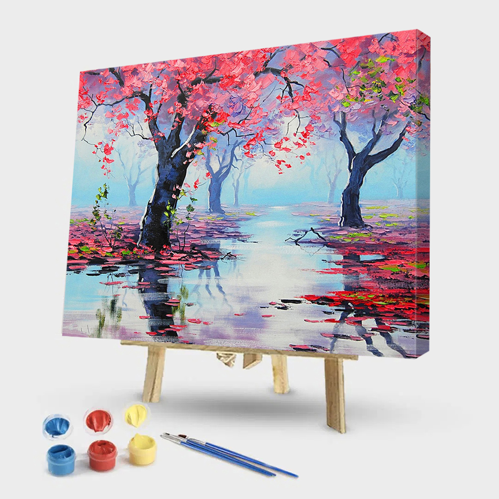 

40x50cm - Paint By Numbers Red Trees, 501 Original