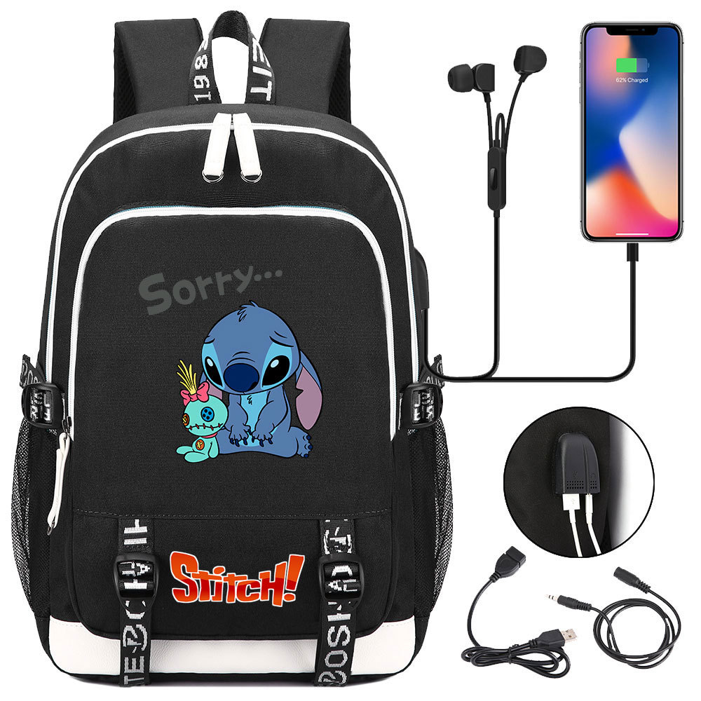 Stitching Together Comfort and Style: Double-Sided Backpack with Multi-Pocket Large Capacity and Laptop Protection, USB Charging Cable Connectivity for 15-Inch Laptop - Popular Movie Theme-Mayoulove