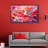 (60*40cm)Flower Hummingbird - Full Round Drill Diamond Painting