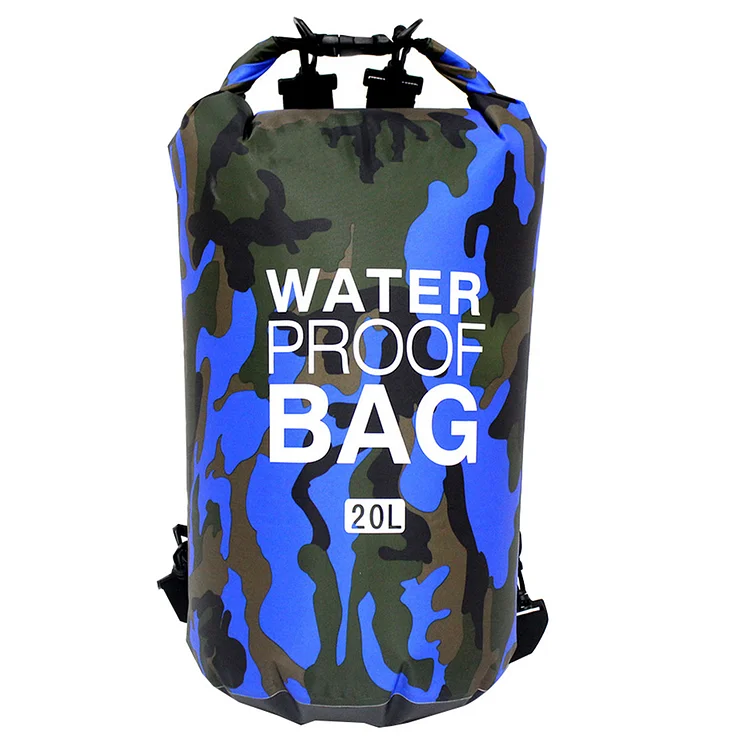 PVC Boating Water Bag Inflatable Waterproof Soft for Water Sports (Blue 20L)