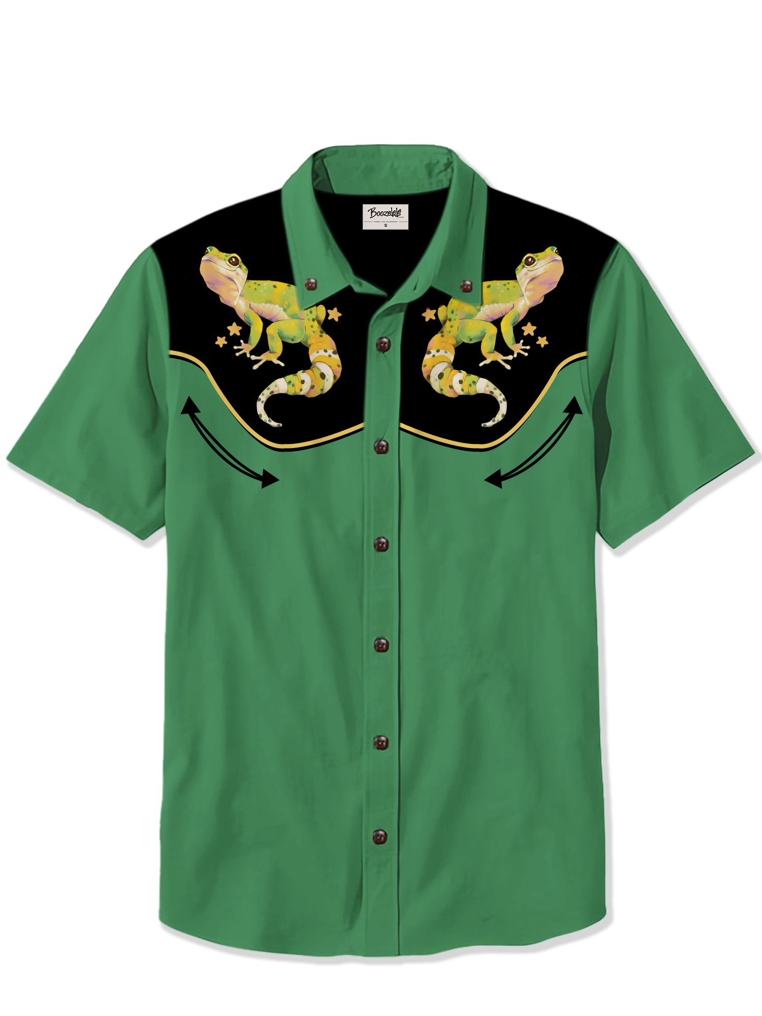 Retro Star Gecko- 100% Cotton Shirt