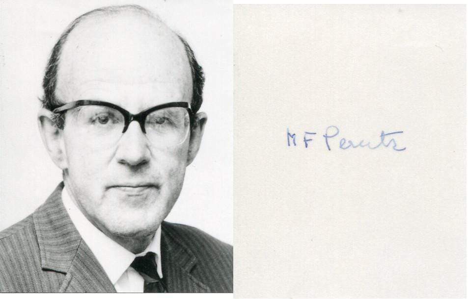 Max Ferdinand Perutz autograph Nobel Prize for Chemistry 1962, signed Photo Poster painting