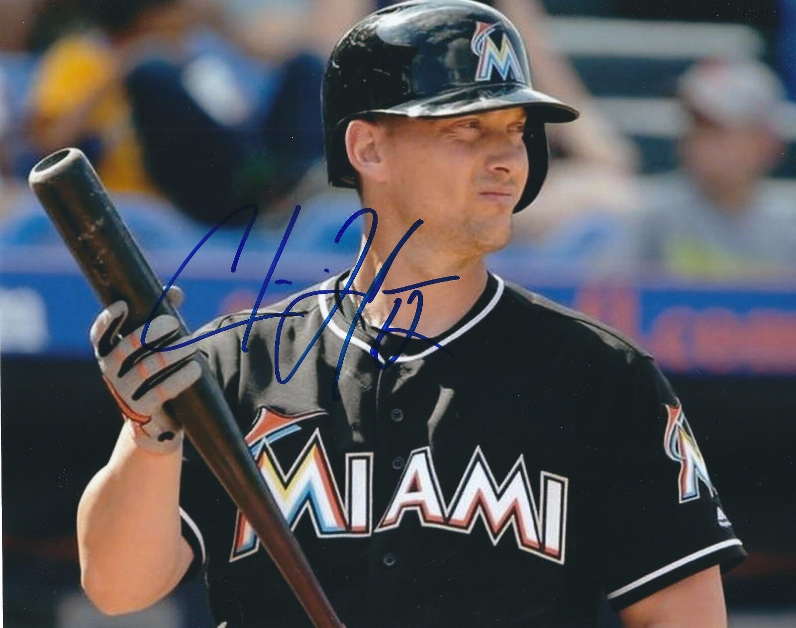 Autographed 8x10 CHRIS JOHNSON Miami Marlins Photo Poster painting - COA