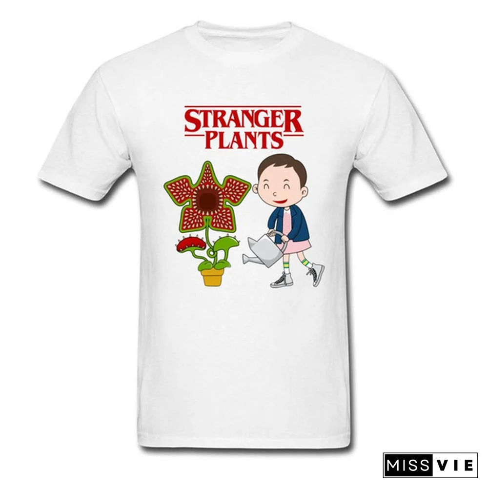 Designer Men Tops & Tees T-Shirts Europe Stranger Plants Tshirt Cartoon Stranger Things Eleven T Shirts Novelty