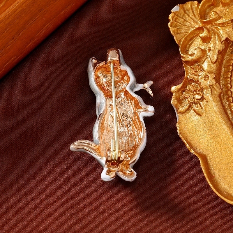 Retro Pin Cat Alloy Enamel Unisex Brooches