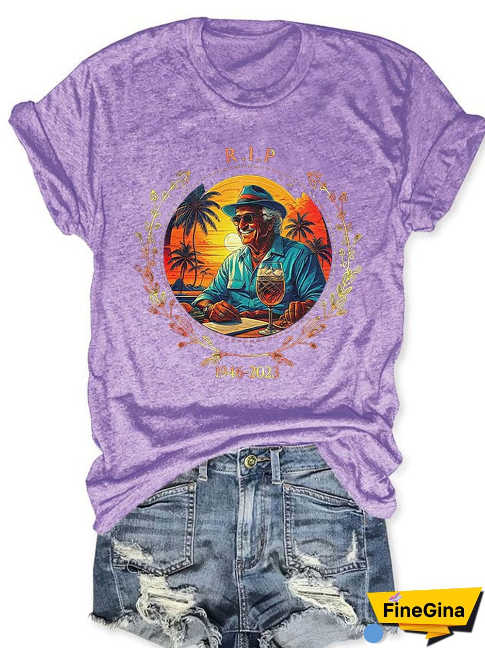 Women's Memorial RIP Jimmy 1946-2023 Print T-Shirt