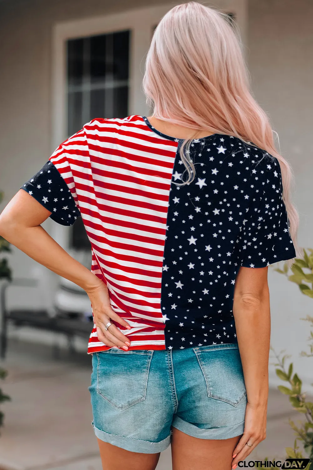 July 4th Stars and Stripes USA Flag Tee