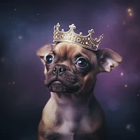 Puppy with Crown - Diamond Painting