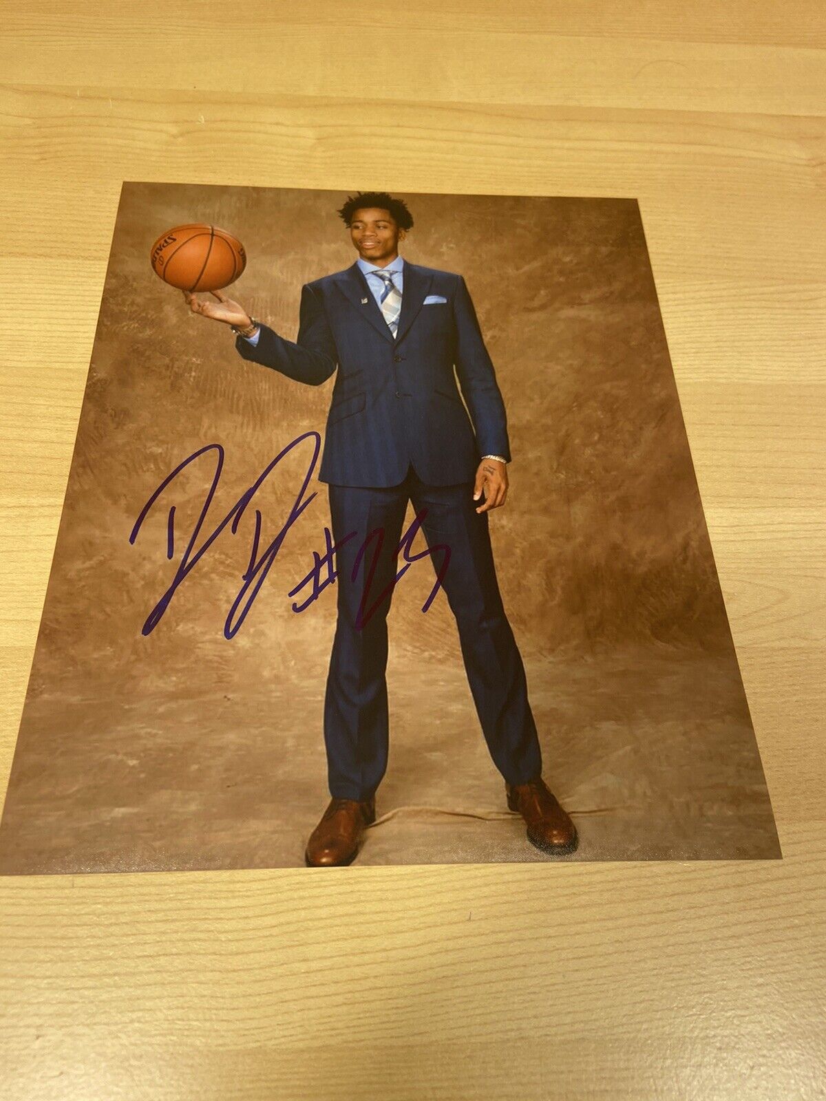 Deyonta Davis Draft Night Michigan State Autographed Signed 8X10 Photo Poster painting W/COA