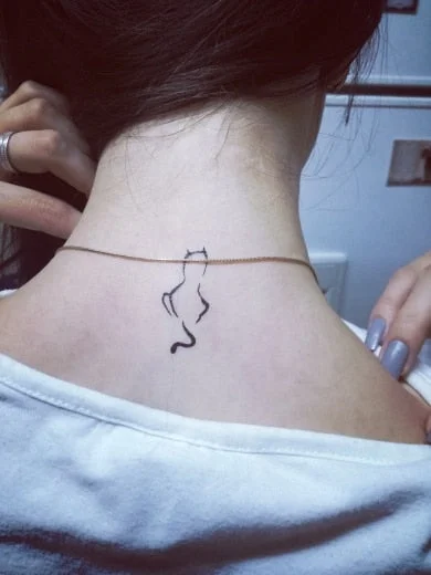 Waterproof Temporary Tattoo Sticker small cat tattoos on neck for girl women tatto stickers flash tatoo fake tattos animal