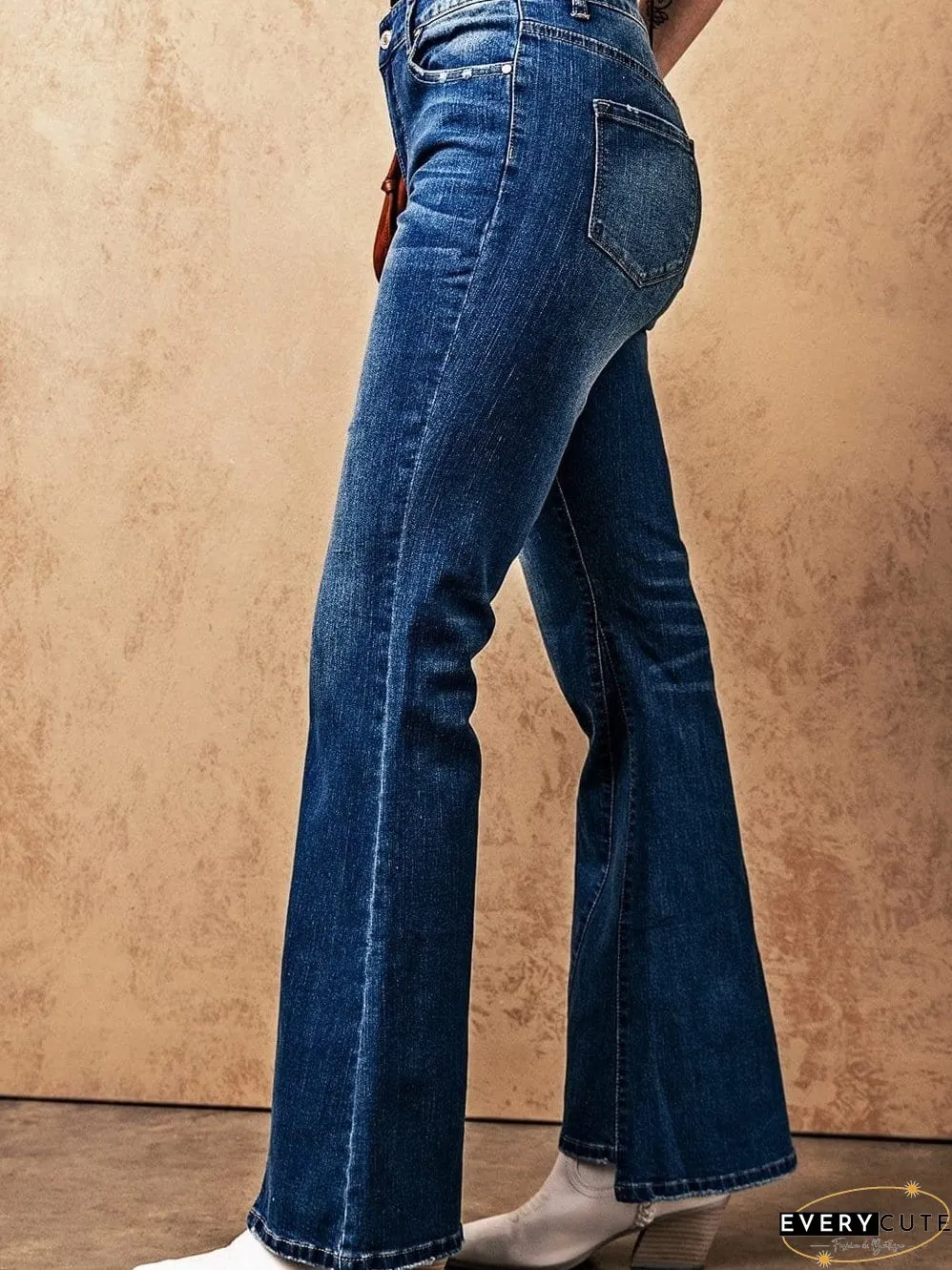 Trendy Flared Leg Jeans