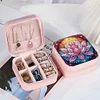 (US Local)DIY Lotus Diamond Painting Kit Rotatable Mirror w Diamond Painting Jewelry Box
