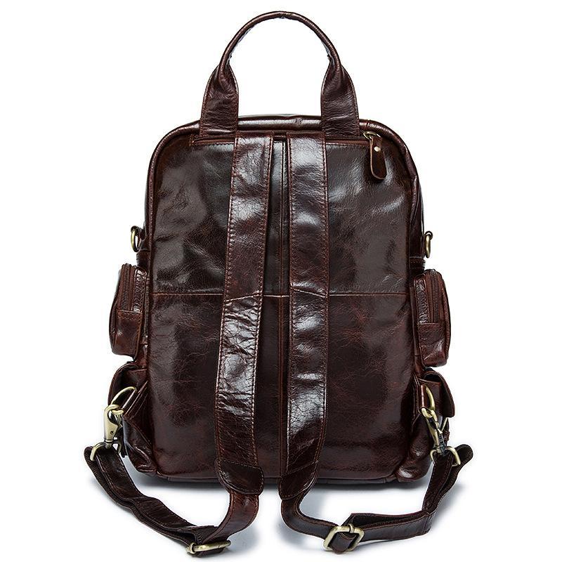 Classic Genuine Leather Vintage Backpacks WIth Large Capacity