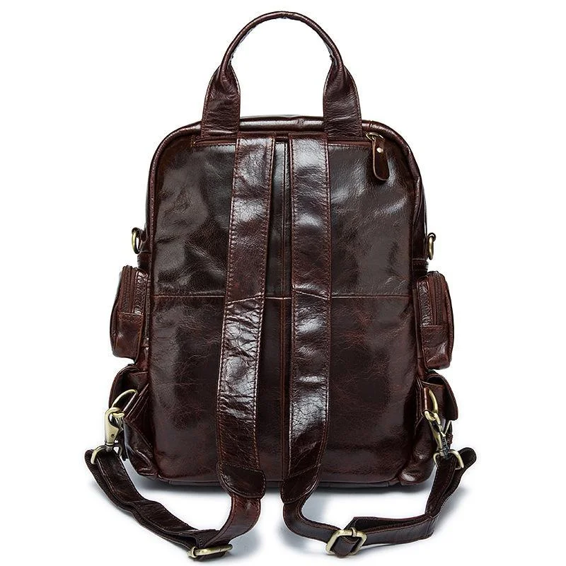 Classic Genuine Leather Vintage Backpacks WIth Large Capacity