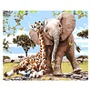 Diamond Painting -DIY Round Drill Giraffe Elephant(35*30 CM)