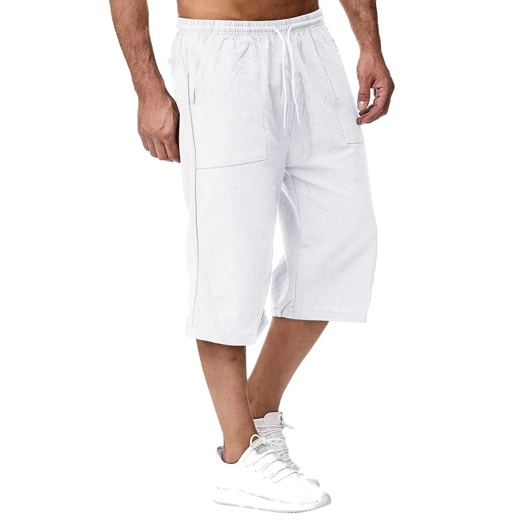 Men's Casual Cotton Linen Sports Pants