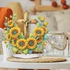 2D-Flachkreuz und Sonnenblumen-DIY-Acryl-Diamantmaler-Ornament-Set, Wohnheimdekoration