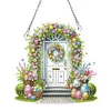 DIY Easter Egg Door Acrylic Special Shaped Diamond Painting Hanging Pendant
