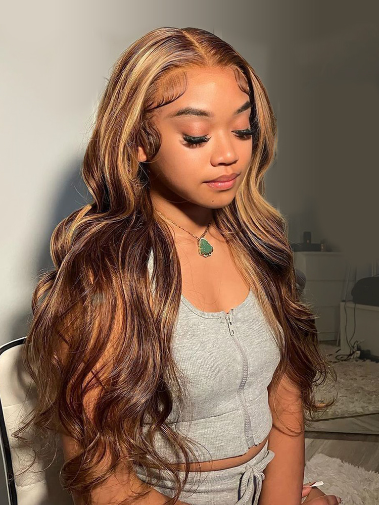 Highlight Piano Color Body Wave Glueless Lace Wig | HD Lace & Transparent Lace | Pre Bleached Knots Wig | 100% Human Hair | Boruihair