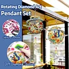 2pcs DIY Diamond Painting Flower Butterfly Bee Wind Chimes Crystal Window Suncatcher Craft Set Birthday Gifts Home Garden Decor