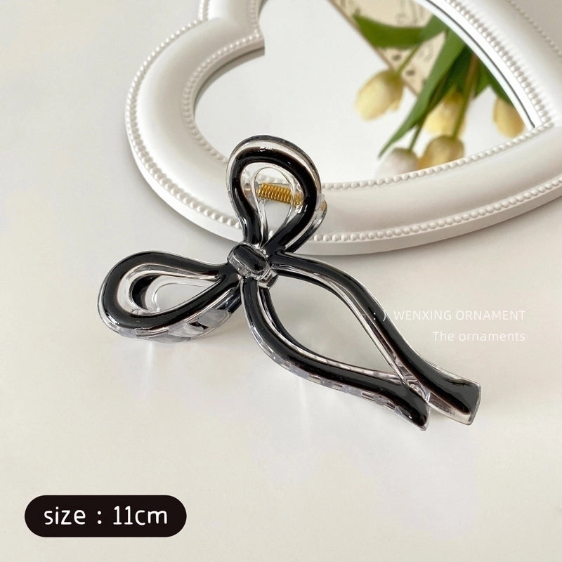 Advanced Sense Bow Hairpin Jelly Color Oil Drop Grab Clip Simple Fresh Shark Clip Internet Celebrity New Women’s Headwear