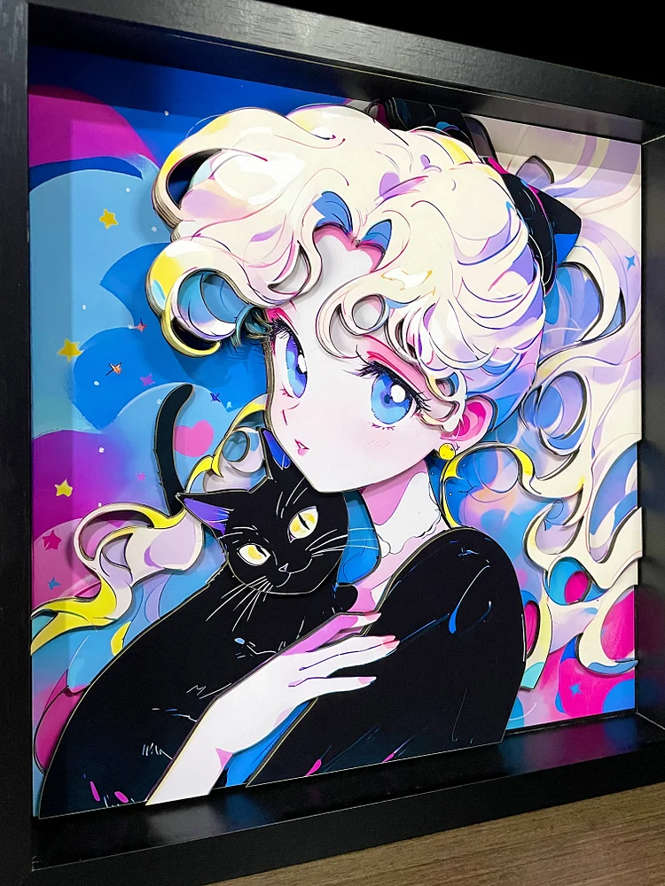 MOMO Studio - Sailor Moon - Decorative Painting of Tsukino Usagi Scene-