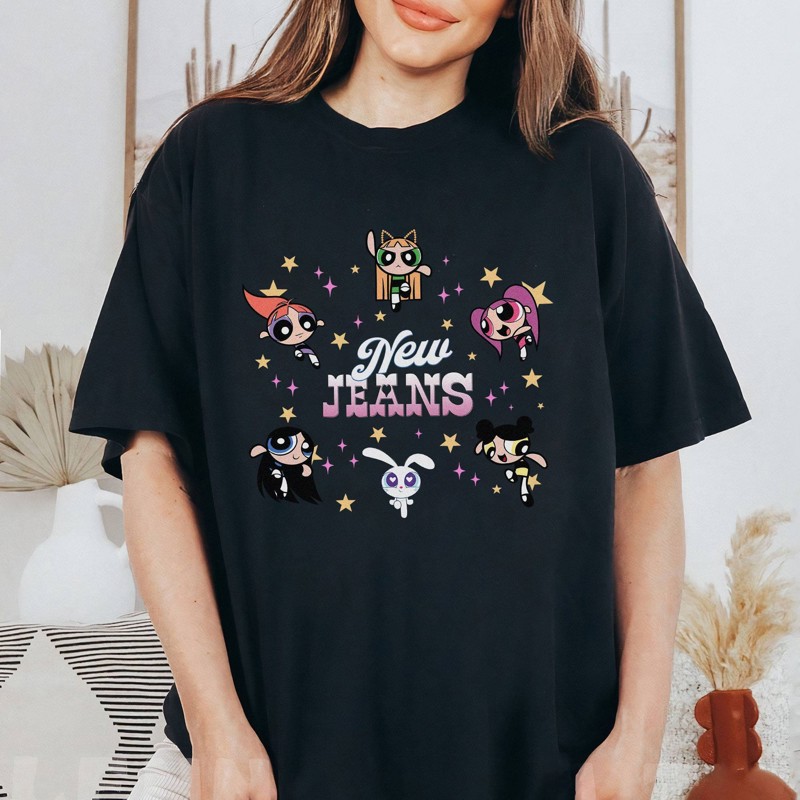 NewJeans Album GET UP The Powerpuff Girls Logo Graphic T Shirt