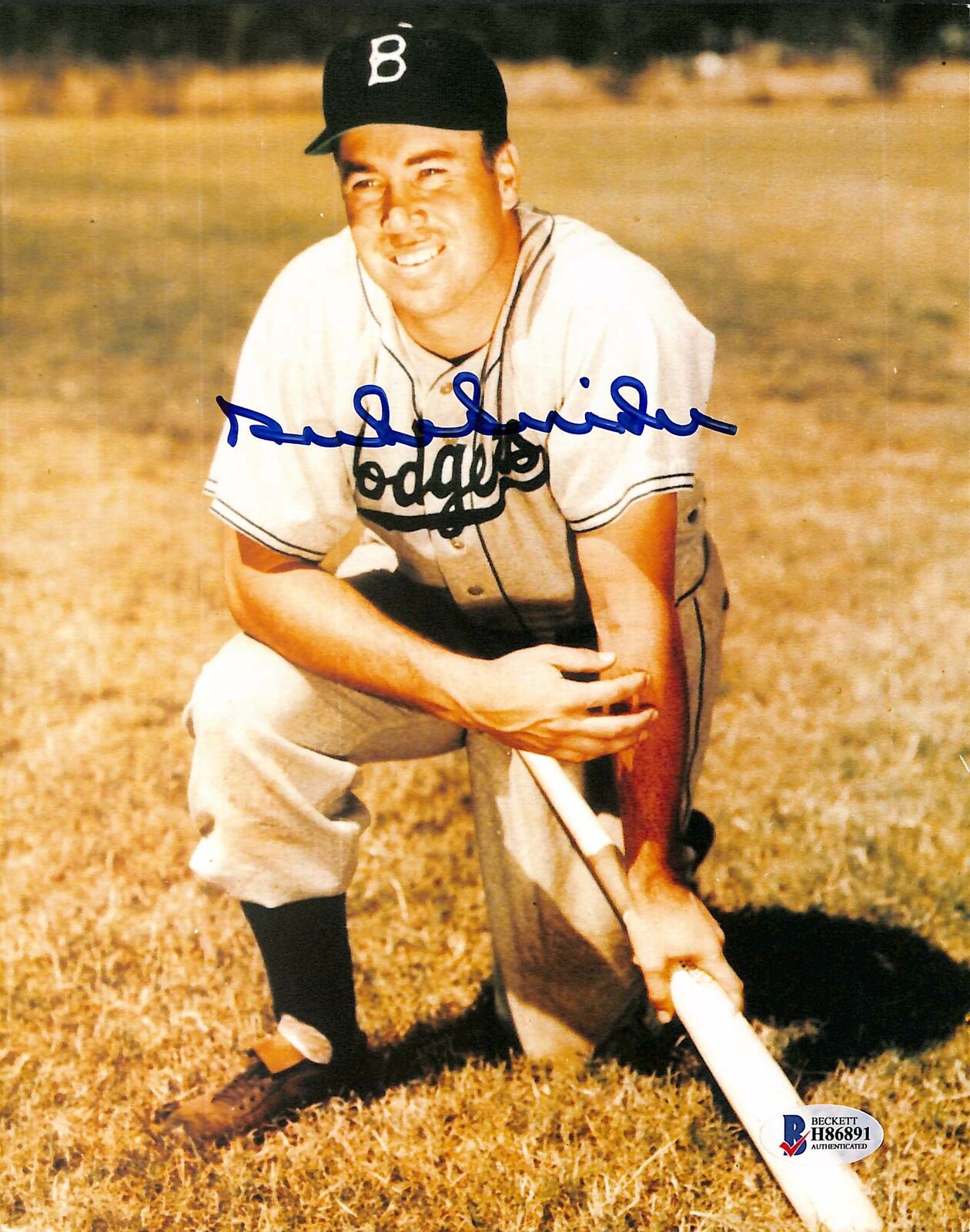 Dodgers Duke Snider Authentic Signed 8x10 Photo Poster painting Autographed BAS 3