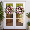 Spring Creamy Rose Grapevine Wreath-mysite-Adracos