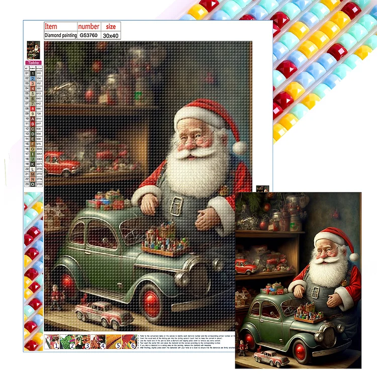 Santa Claus 30*40CM (Canvas) Full Square Drill Diamond Painting gbfke