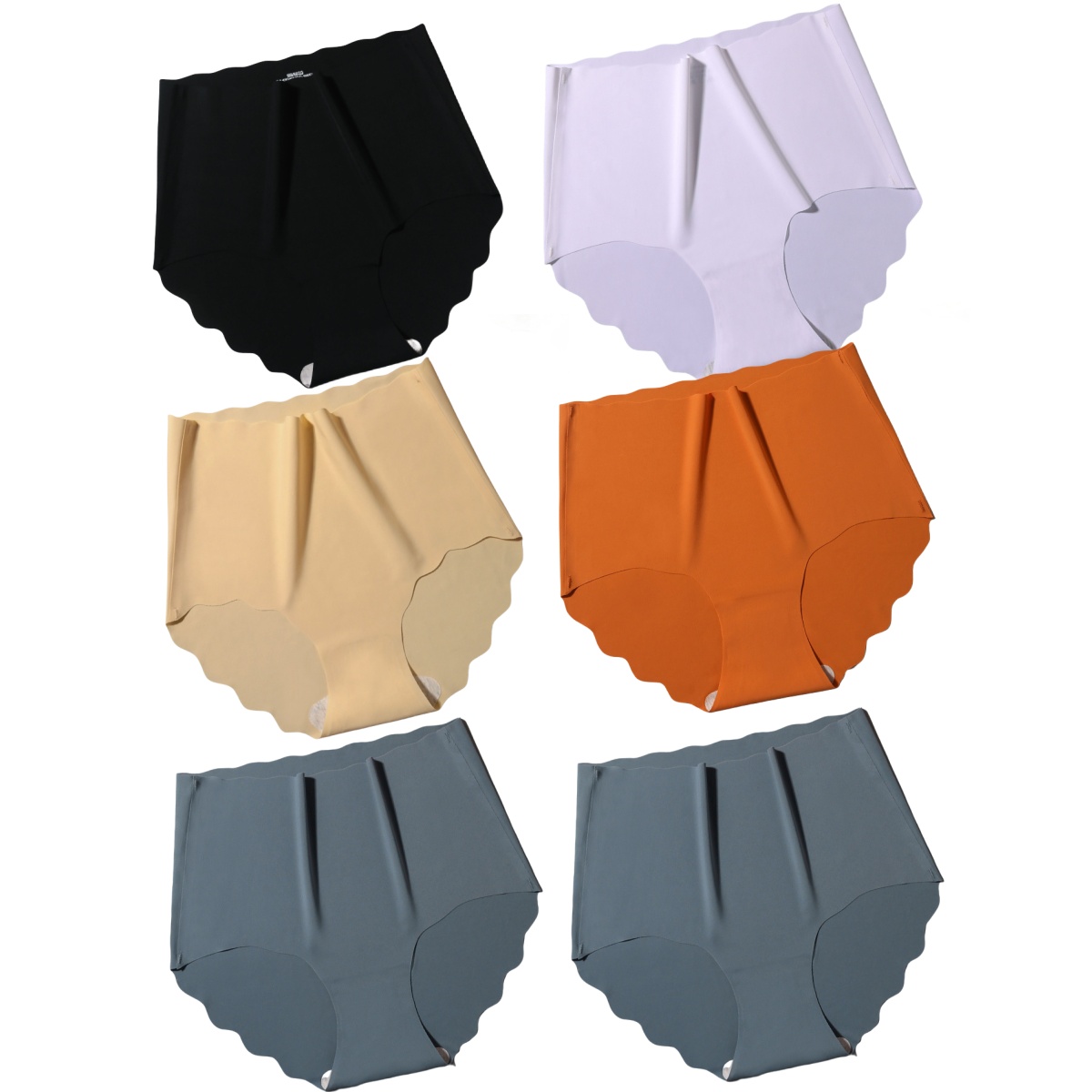 Akayes 6Pcs/set Seamless Panties Women Invisible Briefs Female Underpants Ultra-thin Silky Underwear High Waist Panties Lingerie