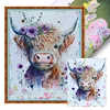 Highland Cattle-11CT Stamped Cross Stitch 40*50cm