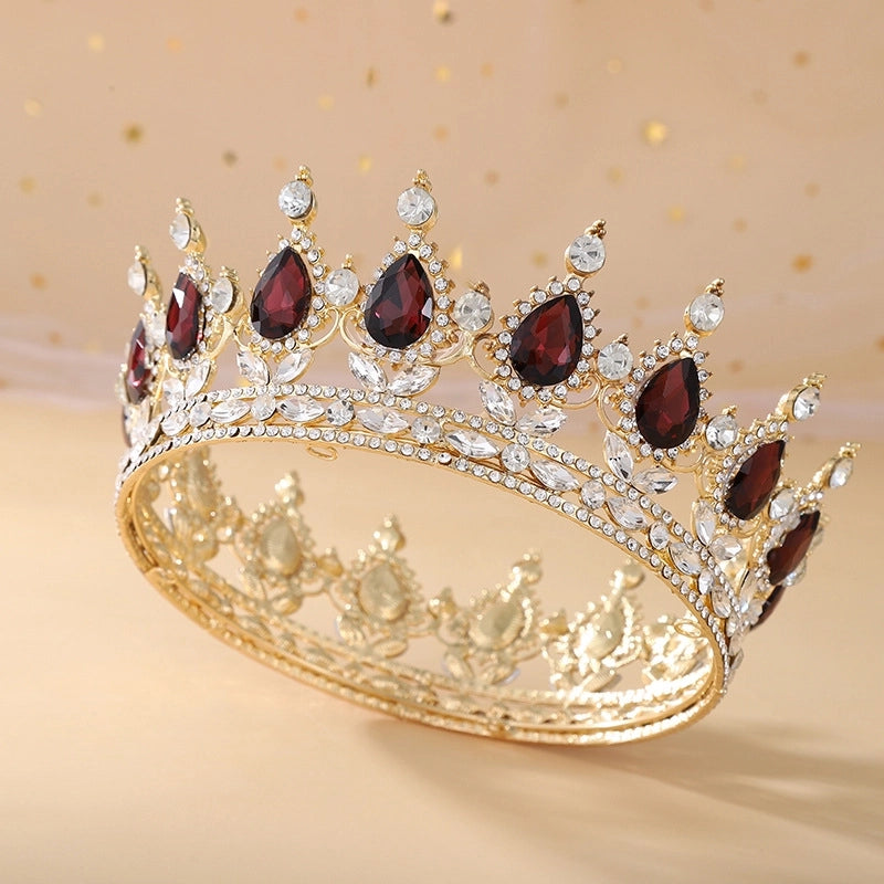 Women’s Elegant Crown Alloy Inlay Zircon Crown