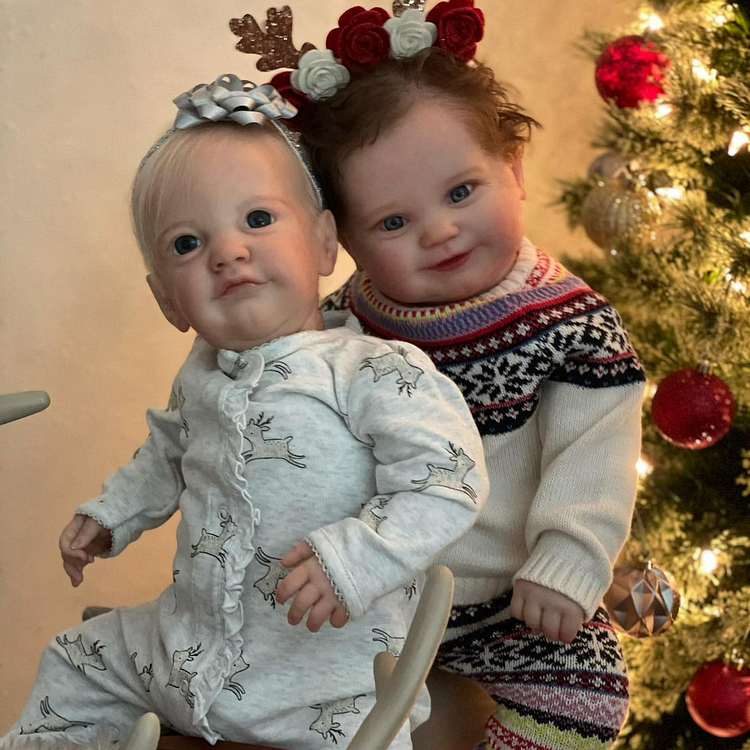  [Baby Twins Sisters] 20'' Truly Look Real Baby Girl Dolls Jovie and Marlowe - Reborndollsshop.com®-Reborndollsshop®