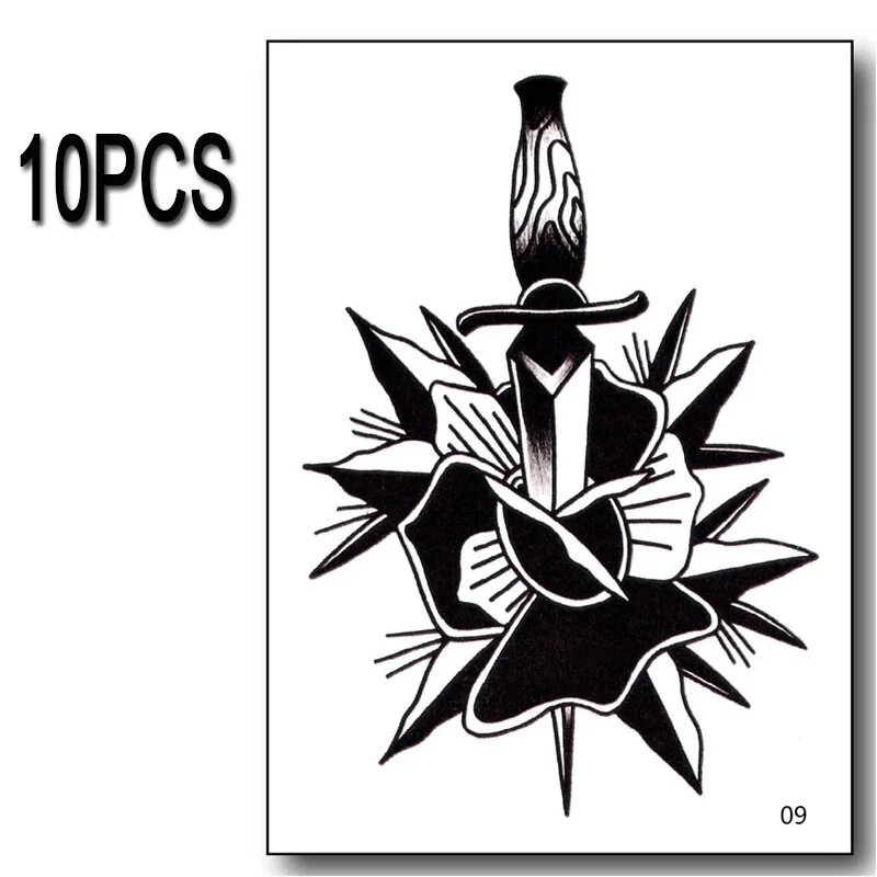 Sdrawing Waterproof Temporary Tattoo Sticker Hand flower tattoo Rose Fake flash Tattoo Arm Foot Back body art Girl Women Men