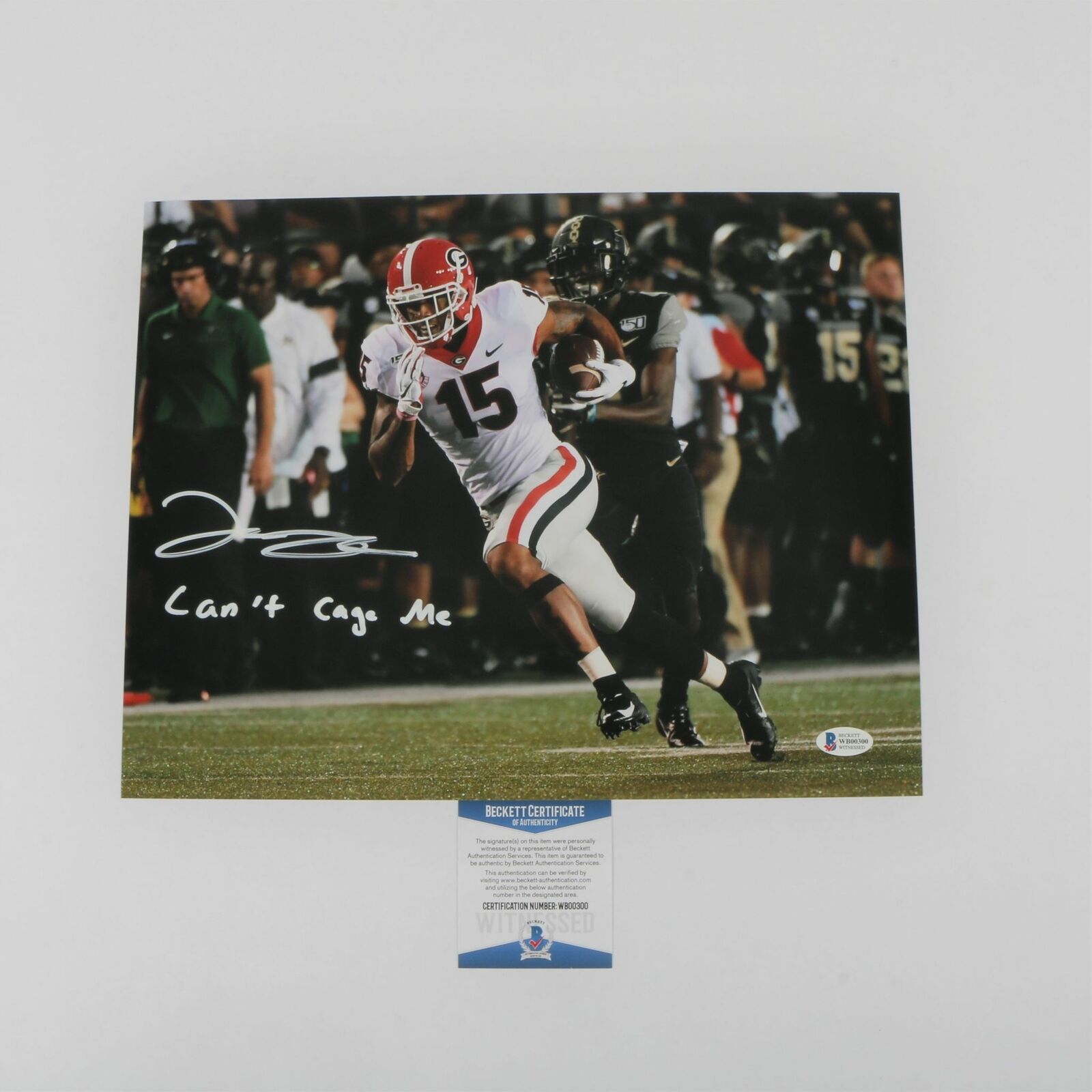 Lawrence Cager Signed 11x14 Photo Poster painting Georgia Bulldogs Can't Cage Me