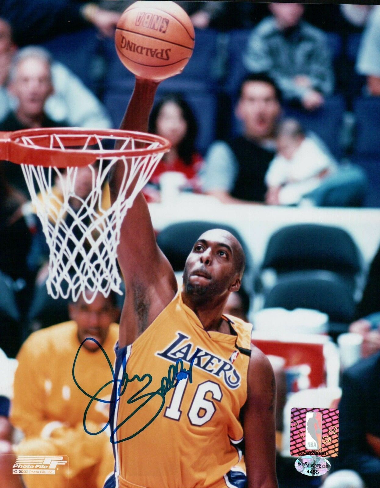 John Salley Signed 8X10 Autograph Photo Poster painting Lakers One Handed Dunk w/COA