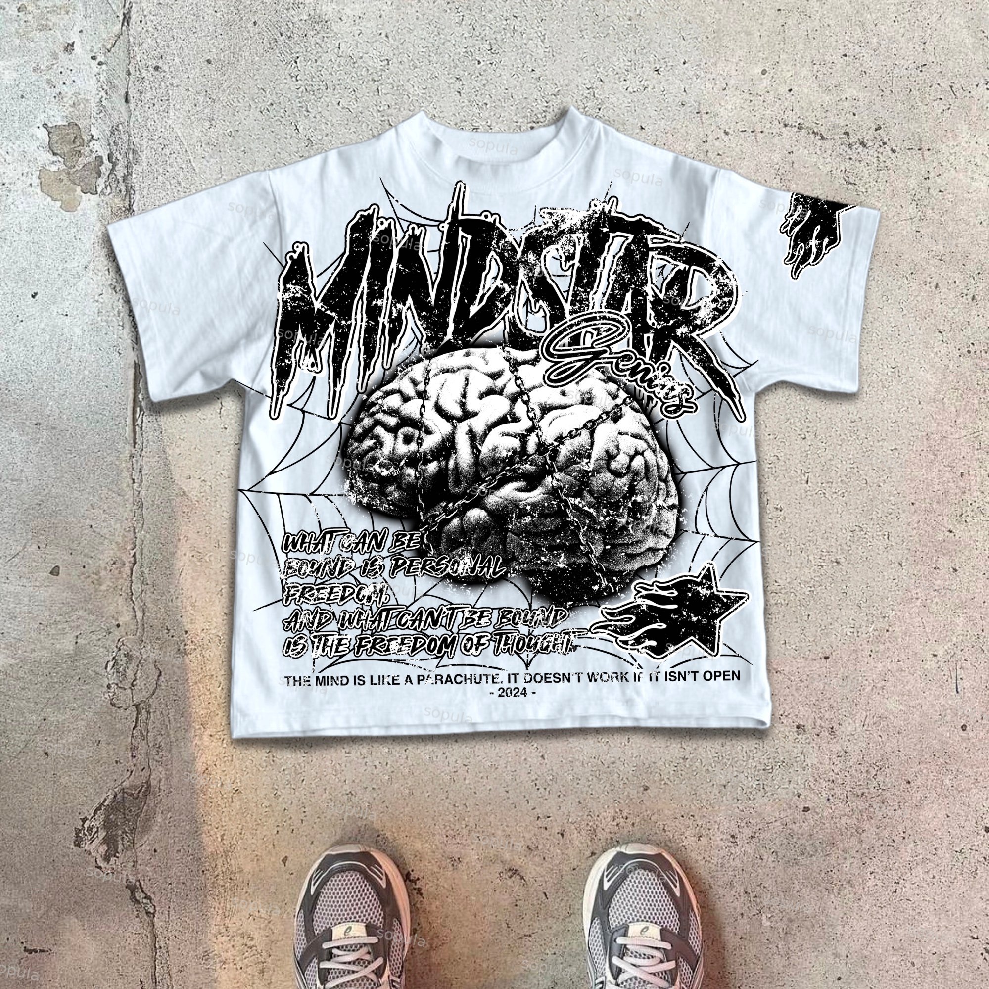 Men's MindStar the Shackles of Thought Graphic Cotton T-Shirt - SOPULA