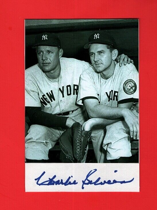 CHARLIE SILVERA-NY YANKEES AUTOGRAPHED CUT W/ GLOSSY Photo Poster painting-(d.2019)