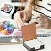 (US Local)Butterfly PU Diamond Art Note Box with 160 Sheets of Paper Craft Kit