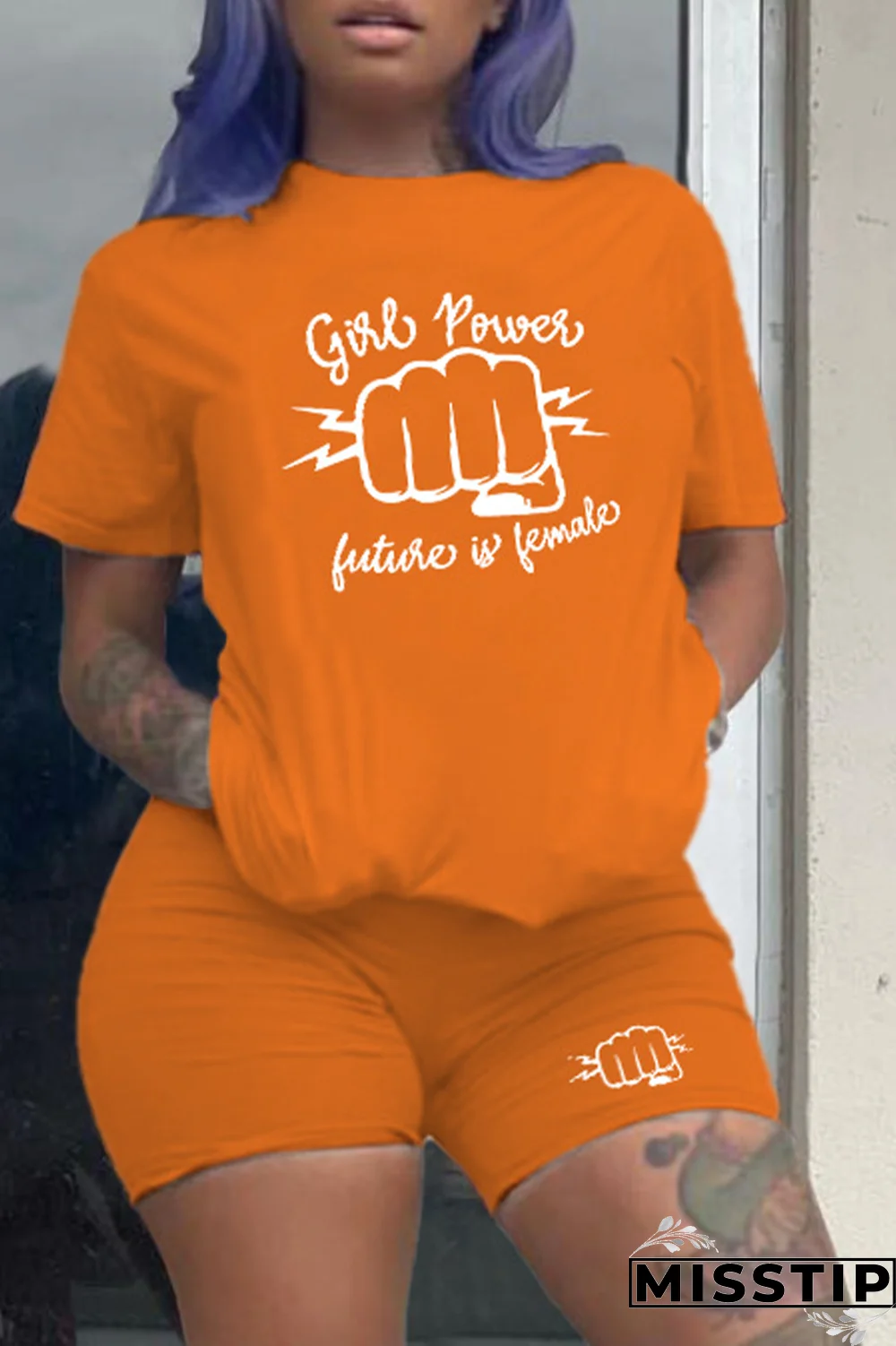 White Casual Print Patchwork O Neck Short Sleeve Two Pieces