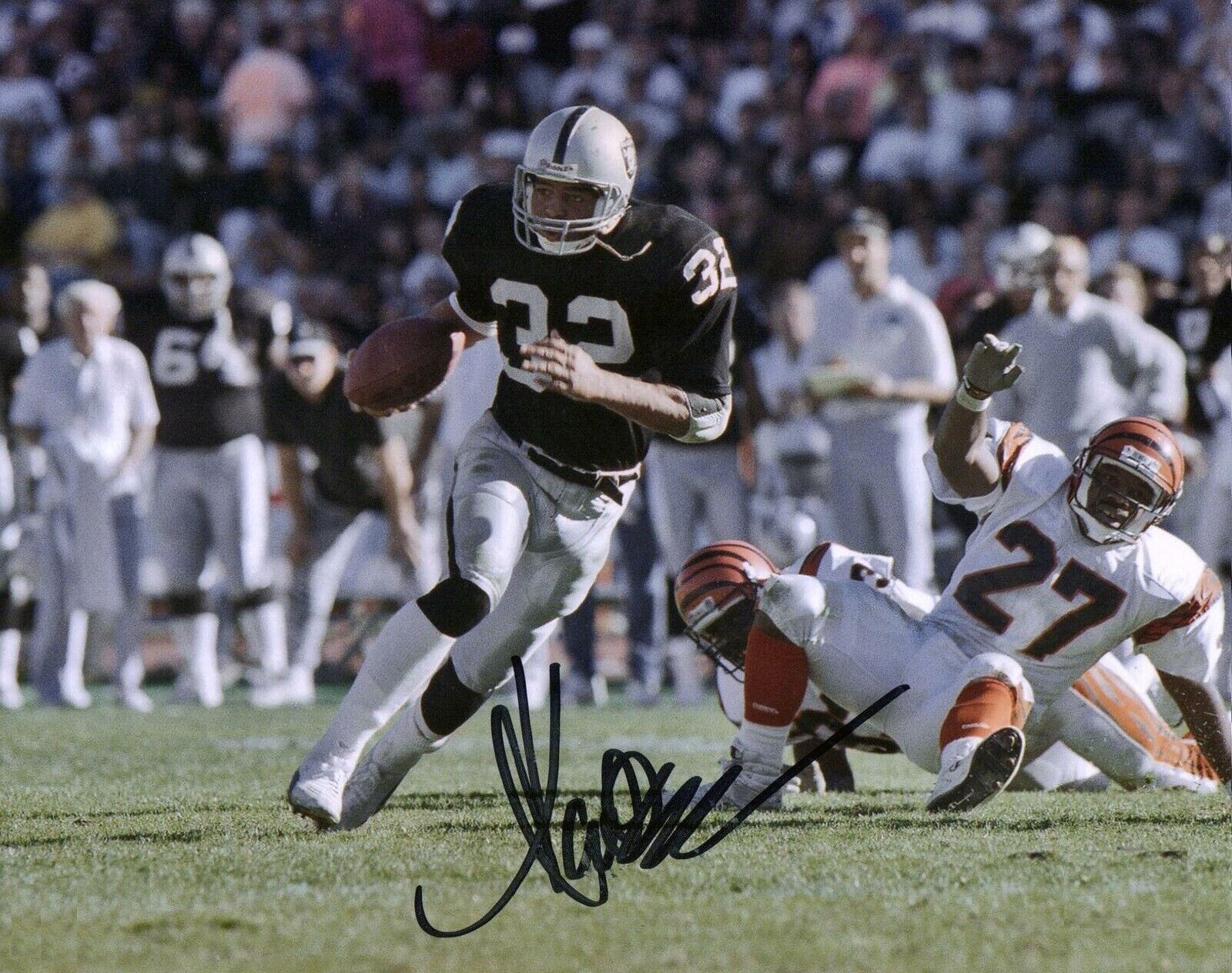 Marcus Allen Autographed Signed 8x10 Photo Poster painting ( HOF Raiders ) REPRINT