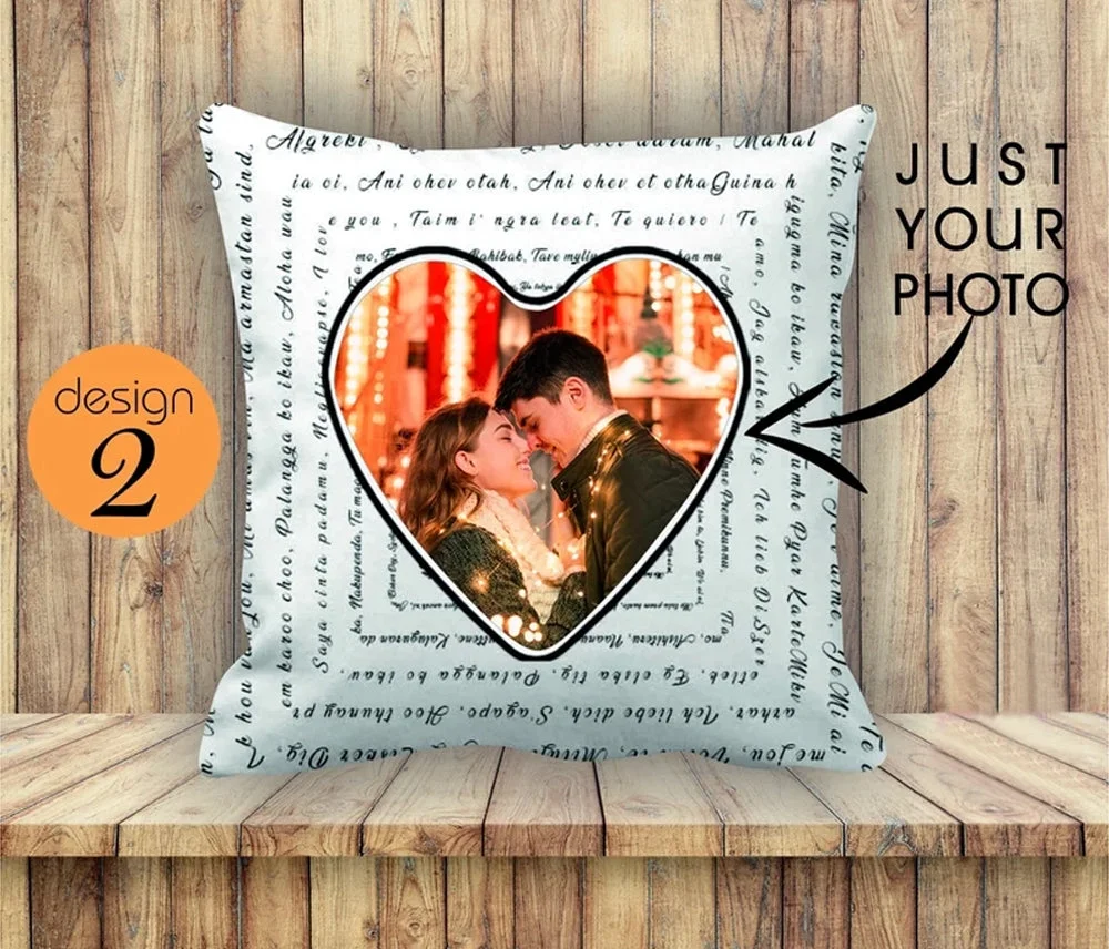 Personalized Photo Pillow for Valentines Day