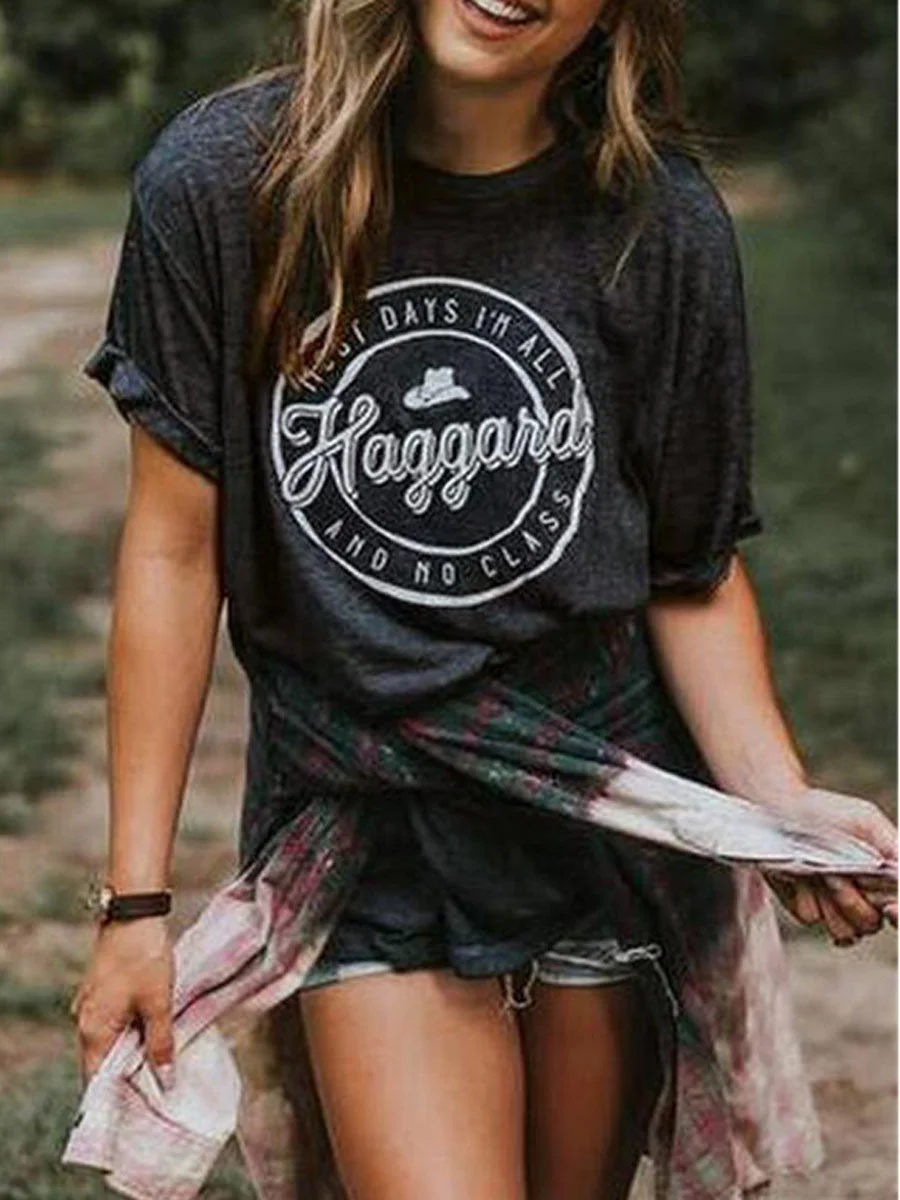 Printed O Neck T-shirt