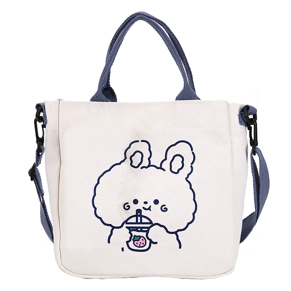 

Shopping Bag Cartoon Print Canvas Shoulder Tote Casual Travel Handbag, Style two, 501 Original