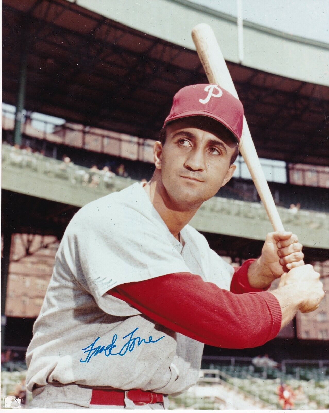 FRANK TORRE PHILADELPHIA PHILLIES ACTION SIGNED 8x10