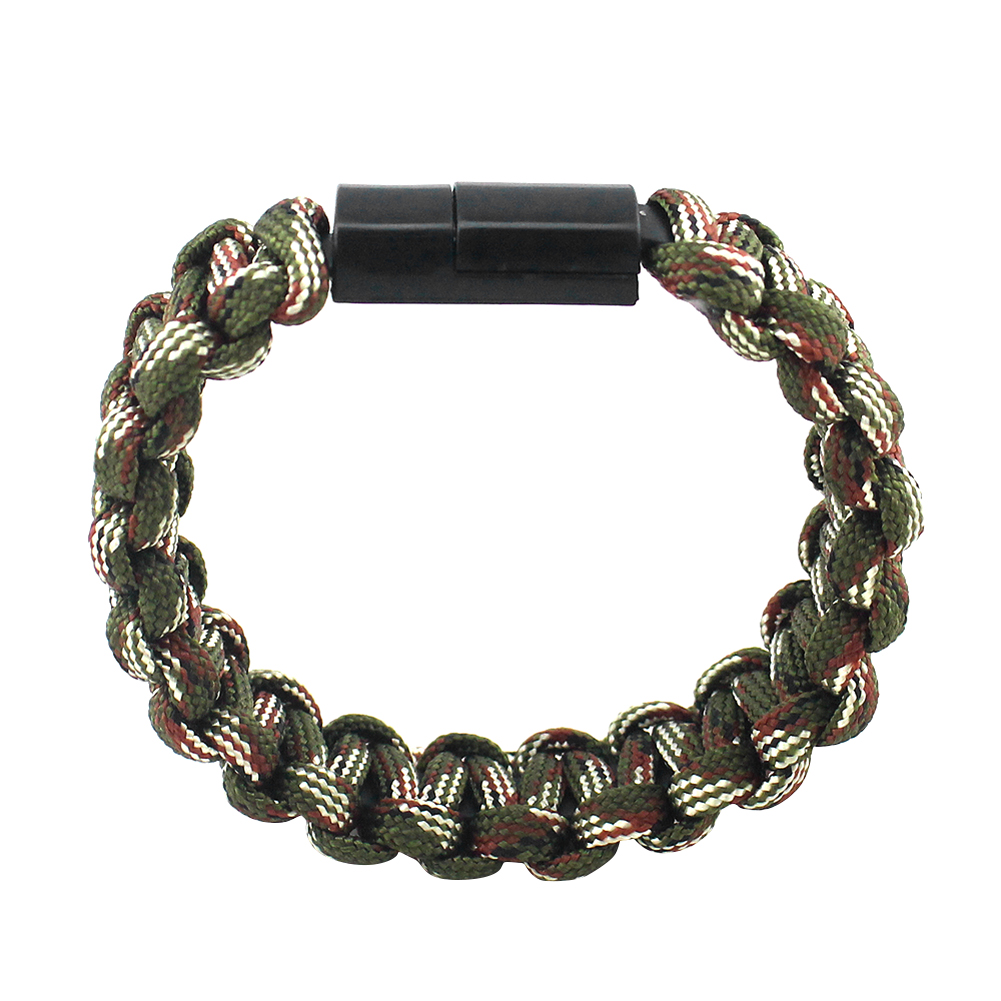 

Outdoor Camp Hand Rope Braided Data Cable Bracelet for Android (Camouflage, 501 Original