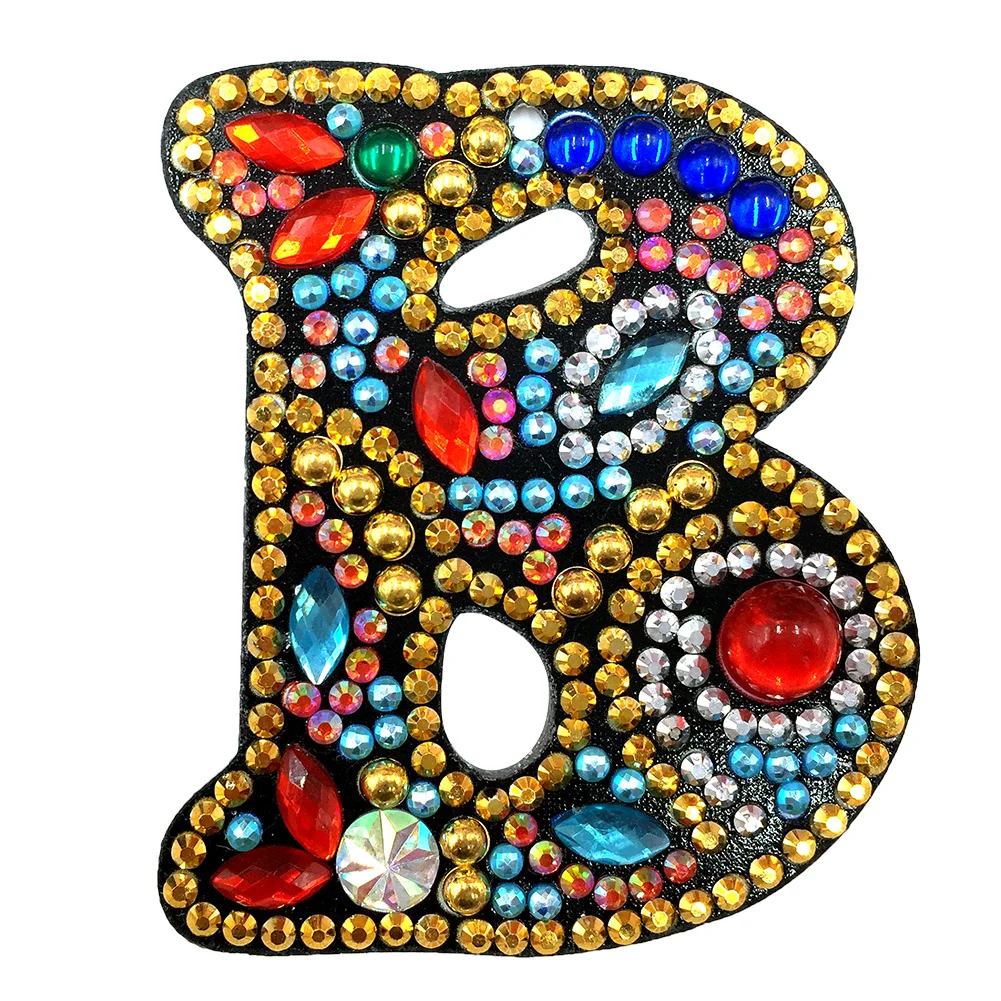 DIY Alphabet Key Chain Diamond Painting Letters Women Bag Keyring Pendant Gift(A-Z)